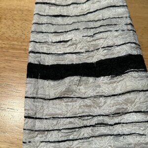 Womens Deborah Cross Black White Striped Print Snap Button Blouse Top S